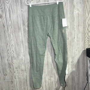 Women Hurley Green Leggings Size XL
